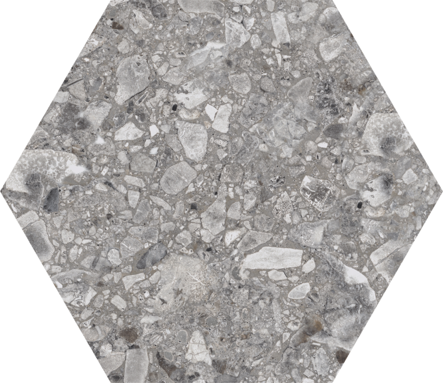 Carrelage hexagonal terrazzo Iseo natural